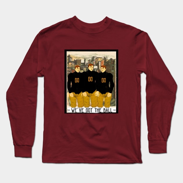 vintage basketball Long Sleeve T-Shirt by Kingrocker Clothing